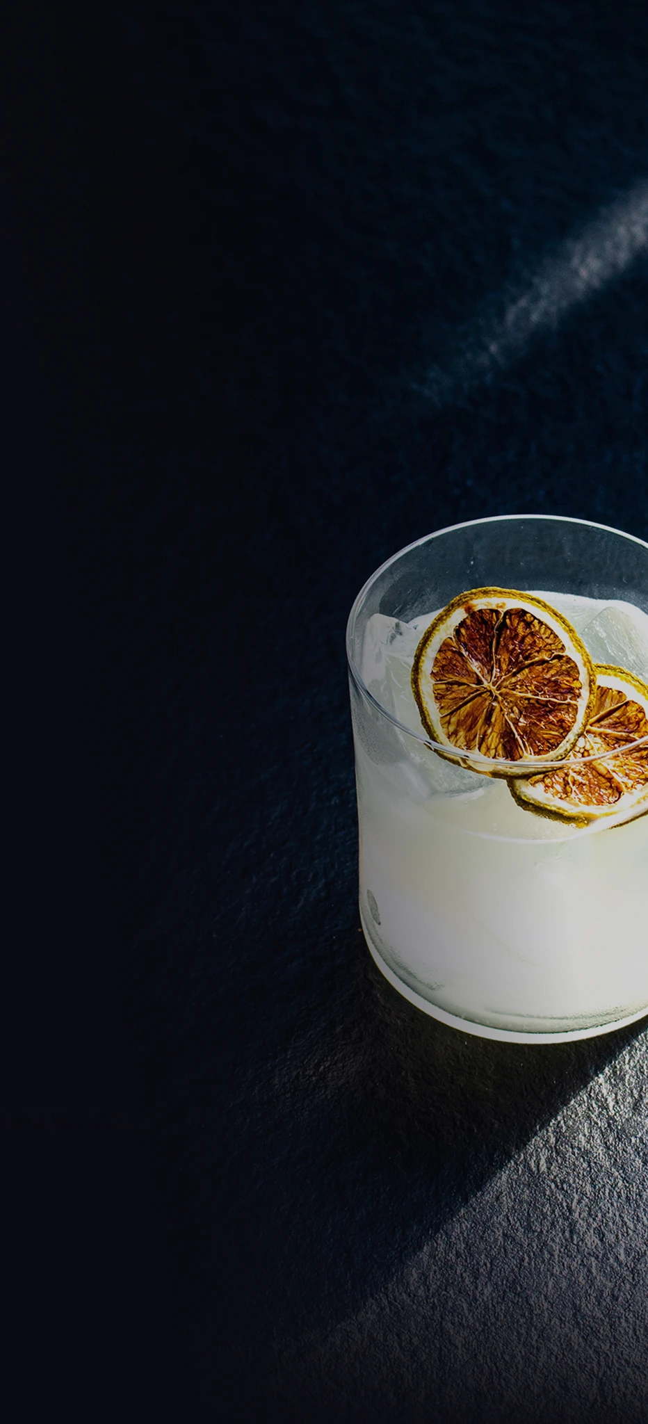 A glass with the cocktail