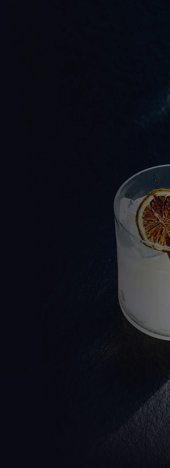 A glass with the cocktail